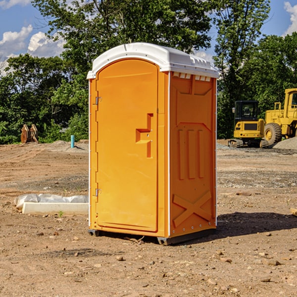 do you offer hand sanitizer dispensers inside the portable restrooms in Camden MS